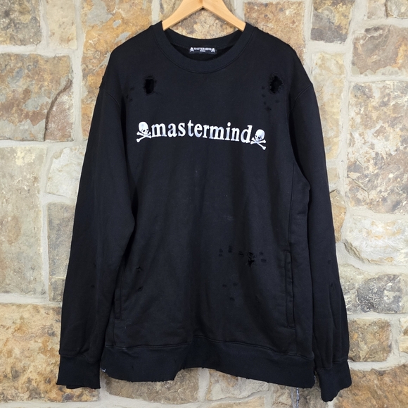 Mastermind World Distressed Skull 20th Sweater Shirt - Picture 2 of 12